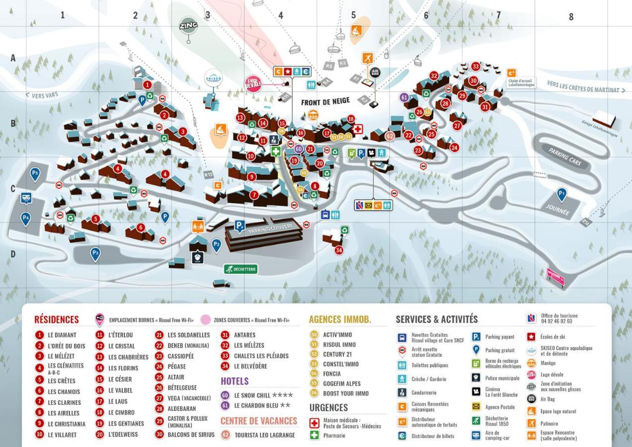 Coeur D'Altair Risoul 1850 Appartement T2 Confortable Skis Aux Pieds A 300 M Centre מראה חיצוני תמונה